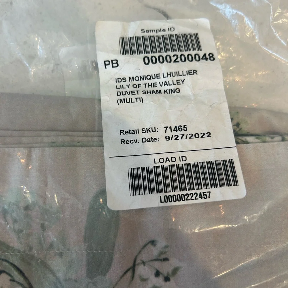 Pottery Barn Monique Lhuillier Lily Of The Valley Cotton Sham King Size 1